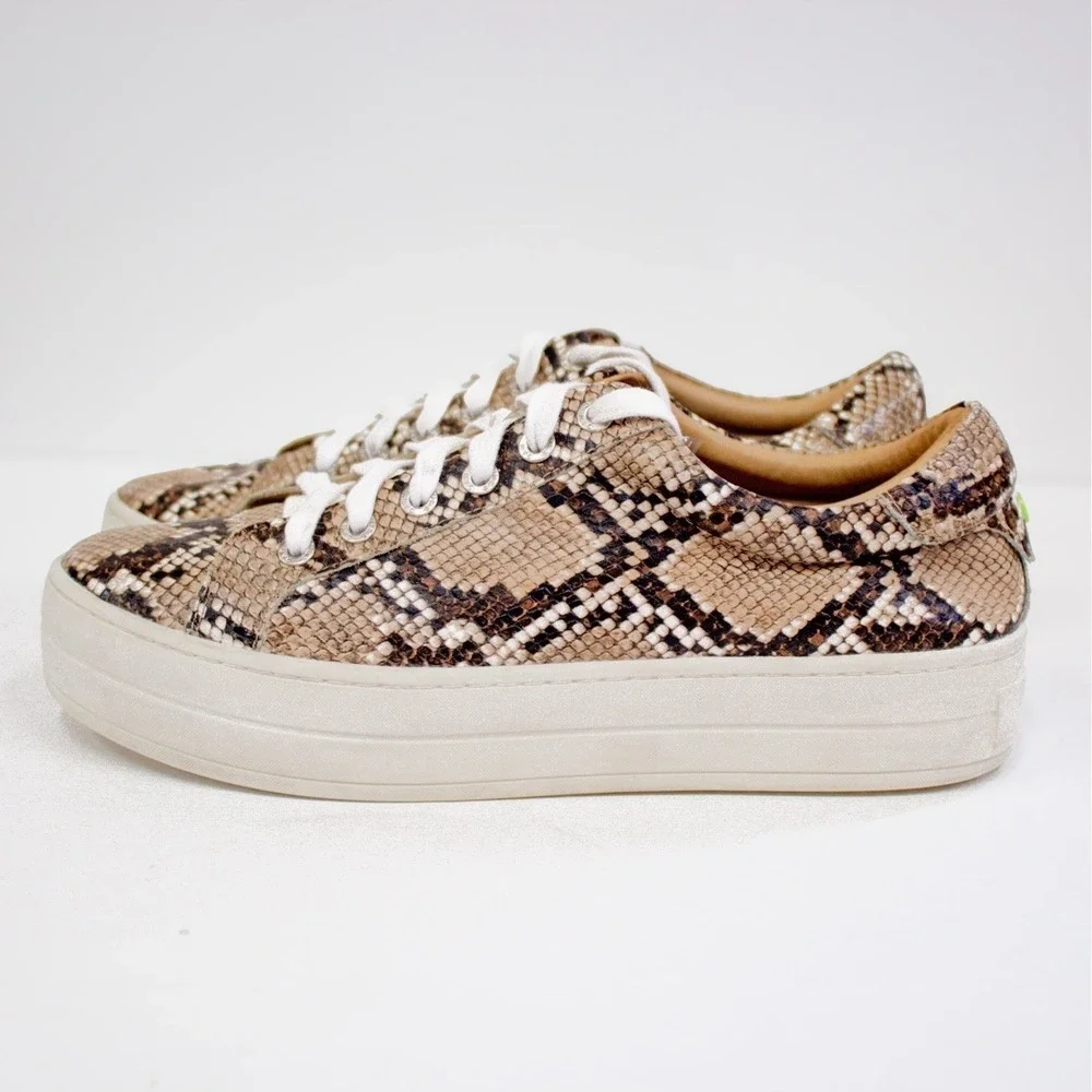 J/Slides Hilton Leather Sneakers Women's Size 8.5- Casual Chic, Urban, Platform